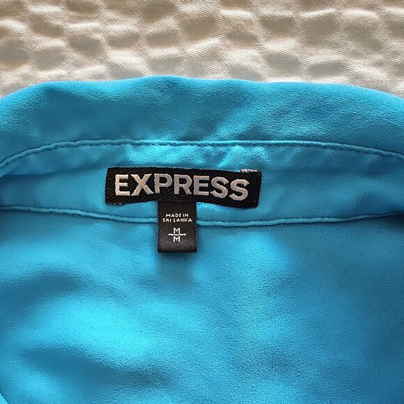 Express Portofino Women's Blue Sleeveless Top - Picture 4 of 4